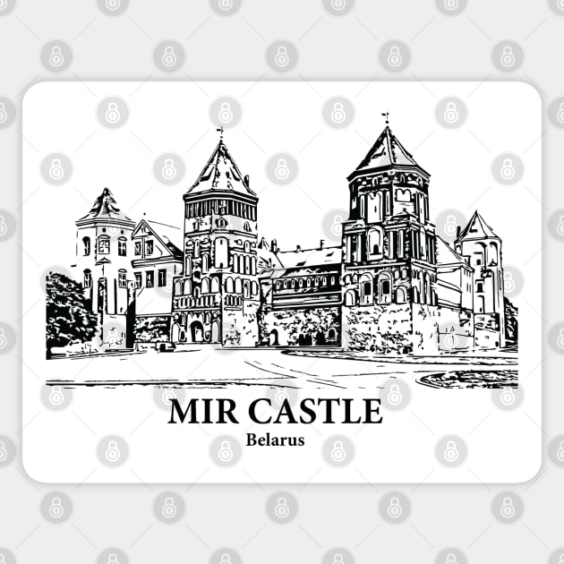 Mir Castle - Belarus Sticker by Lakeric